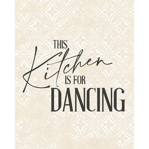 This Kitchen is for Dancing 1 Black Modern Wood Framed Art Print with Double Matting by Allen, Kimberly