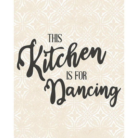 This Kitchen is for Dancing 2 Black Modern Wood Framed Art Print by Allen, Kimberly