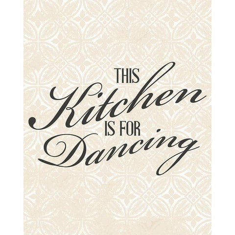 This Kitchen is for Dancing 3 White Modern Wood Framed Art Print by Allen, Kimberly