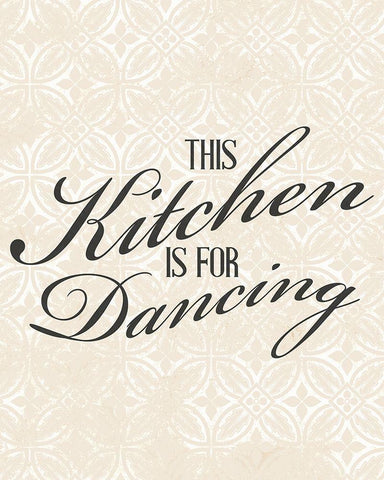 This Kitchen is for Dancing 3 Black Ornate Wood Framed Art Print with Double Matting by Allen, Kimberly