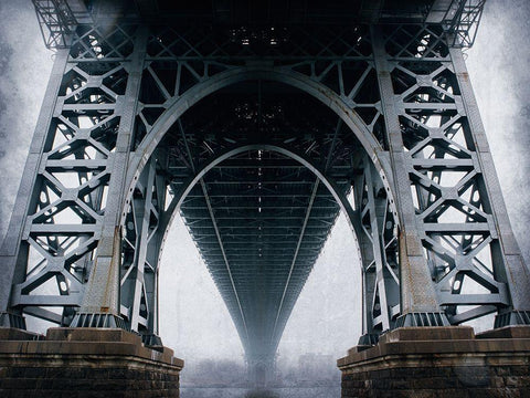 Bridge White Modern Wood Framed Art Print with Double Matting by Allen, Kimberly