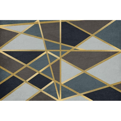 Maze Gold Ornate Wood Framed Art Print with Double Matting by Kimberly, Allen