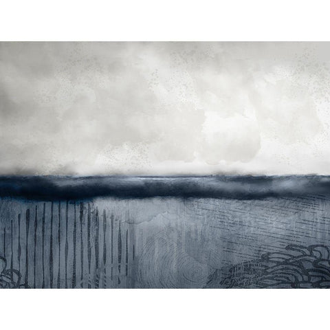 Beneath the Surface Black Modern Wood Framed Art Print by Kimberly, Allen