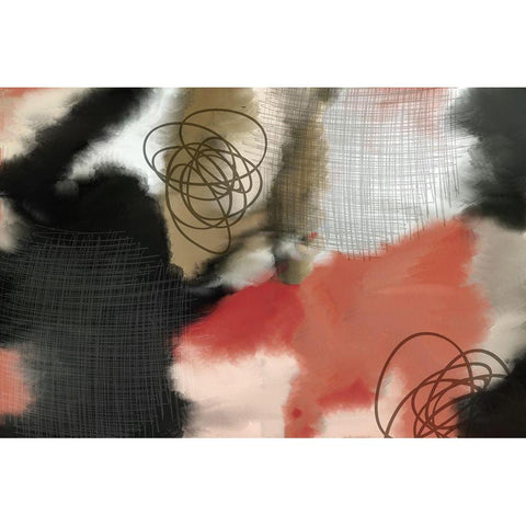 In Motion Black Modern Wood Framed Art Print with Double Matting by Kimberly, Allen