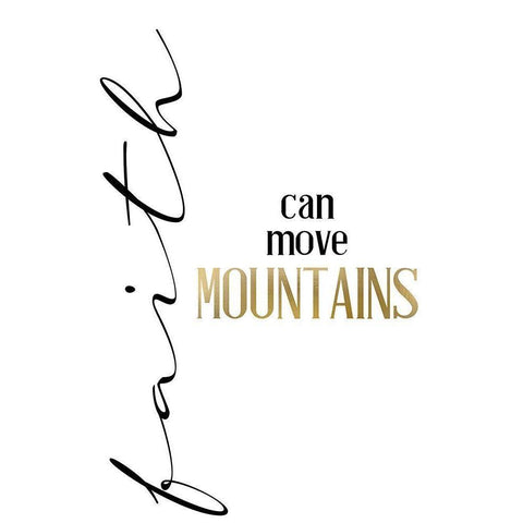 Mountain Faith White Modern Wood Framed Art Print by Allen, Kimberly
