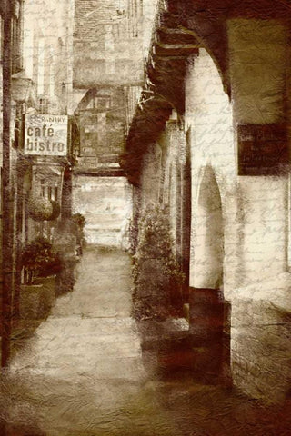 City Light 1 Black Ornate Wood Framed Art Print with Double Matting by Allen, Kimberly