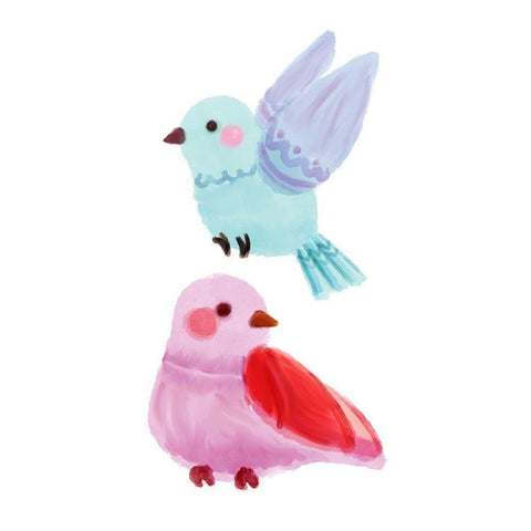 Chirp 3 White Modern Wood Framed Art Print by Allen, Kimberly