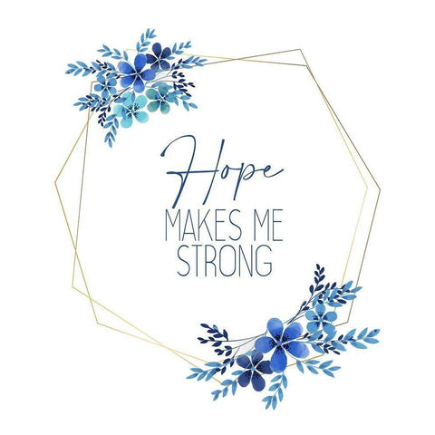 Hope Makes Me Black Modern Wood Framed Art Print with Double Matting by Allen, Kimberly