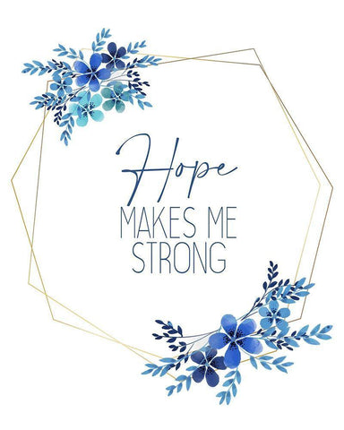 Hope Makes Me White Modern Wood Framed Art Print with Double Matting by Allen, Kimberly