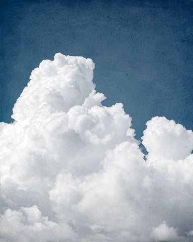 In the Clouds 2 White Modern Wood Framed Art Print with Double Matting by Allen, Kimberly