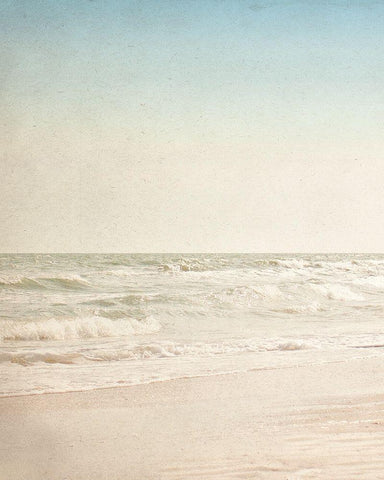 Beach Waves 1 Black Ornate Wood Framed Art Print with Double Matting by Allen, Kimberly