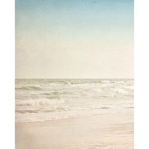 Beach Waves 1 Black Modern Wood Framed Art Print with Double Matting by Allen, Kimberly