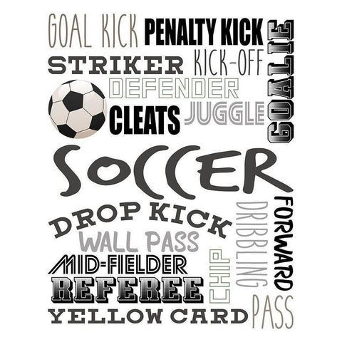 Soccer V2 White Modern Wood Framed Art Print by Allen, Kimberly