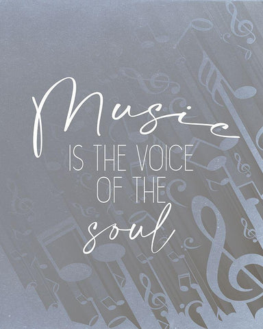 Music Soul Black Ornate Wood Framed Art Print with Double Matting by Allen, Kimberly