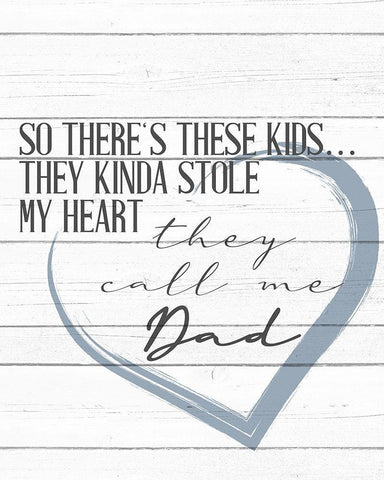 Call Me Dad Black Ornate Wood Framed Art Print with Double Matting by Allen, Kimberly