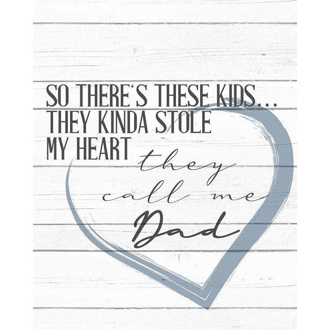Call Me Dad Black Modern Wood Framed Art Print by Allen, Kimberly