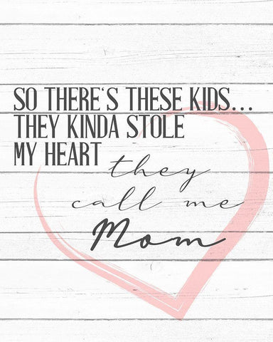 Call Me Mom Black Ornate Wood Framed Art Print with Double Matting by Allen, Kimberly