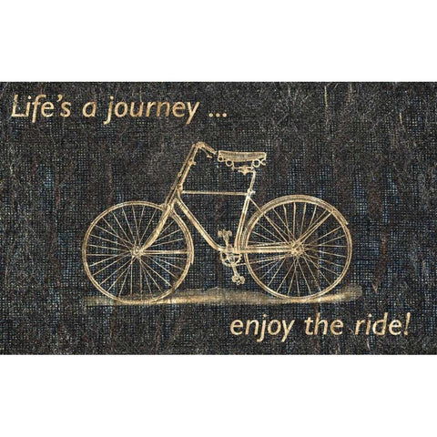 Lifes a Journey Black Modern Wood Framed Art Print with Double Matting by Allen, Kimberly