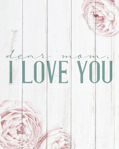 Dear Mom White Modern Wood Framed Art Print with Double Matting by Allen, Kimberly