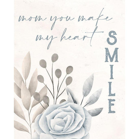Heart Smile Gold Ornate Wood Framed Art Print with Double Matting by Allen, Kimberly