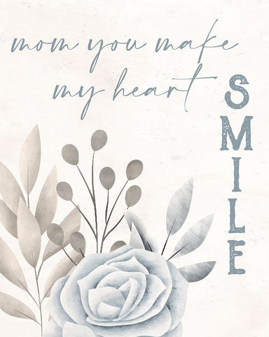Heart Smile Black Ornate Wood Framed Art Print with Double Matting by Allen, Kimberly