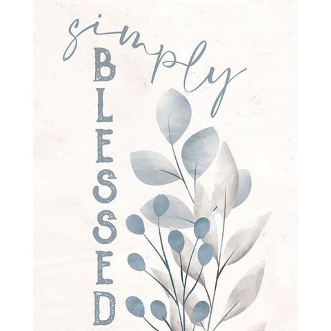 Simply Blessed 1 Black Modern Wood Framed Art Print by Allen, Kimberly
