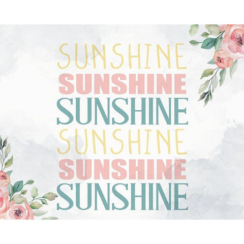 Sunshine Black Modern Wood Framed Art Print with Double Matting by Allen, Kimberly