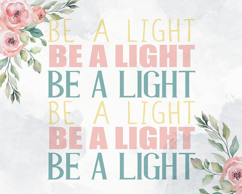 Be A Light White Modern Wood Framed Art Print with Double Matting by Allen, Kimberly