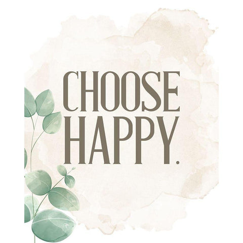 Choose Happy 1 Gold Ornate Wood Framed Art Print with Double Matting by Allen, Kimberly