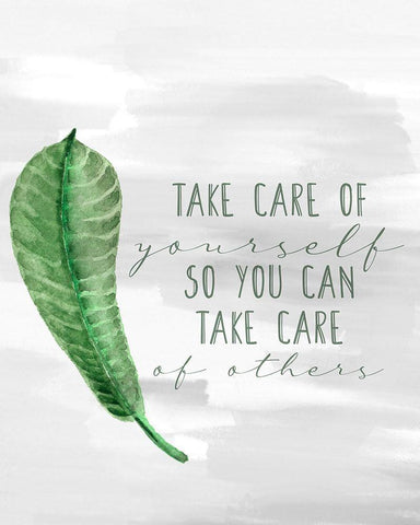 Take Care 1 Black Ornate Wood Framed Art Print with Double Matting by Allen, Kimberly