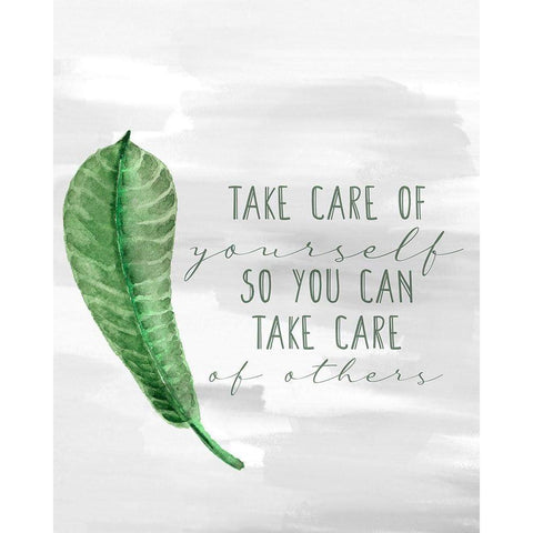 Take Care 1 Black Modern Wood Framed Art Print with Double Matting by Allen, Kimberly