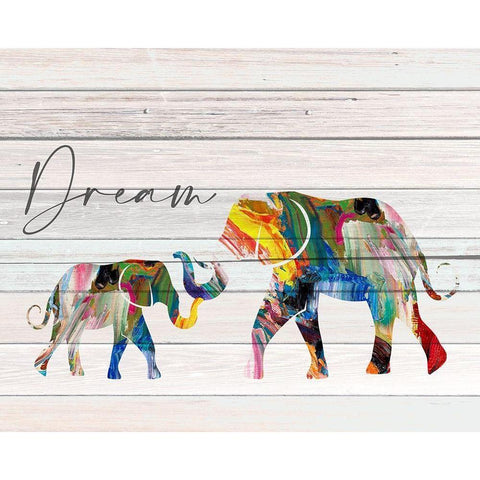 Dream Elephant Gold Ornate Wood Framed Art Print with Double Matting by Allen, Kimberly
