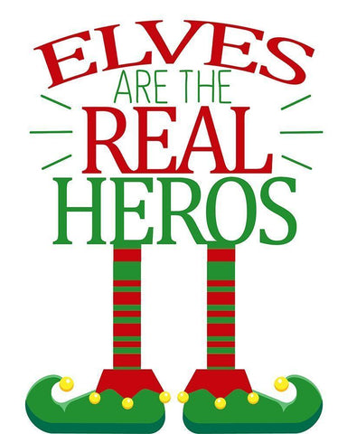 Elves White Modern Wood Framed Art Print with Double Matting by Allen, Kimberly