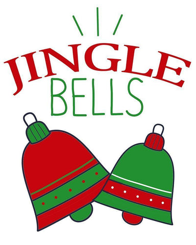 Jingle Bells Black Ornate Wood Framed Art Print with Double Matting by Allen, Kimberly