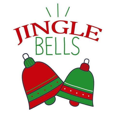 Jingle Bells Black Modern Wood Framed Art Print by Allen, Kimberly