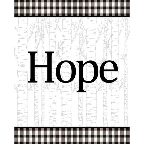 Joy Peace Hope 3 Black Modern Wood Framed Art Print by Allen, Kimberly