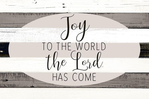 Joy to the World White Modern Wood Framed Art Print with Double Matting by Allen, Kimberly