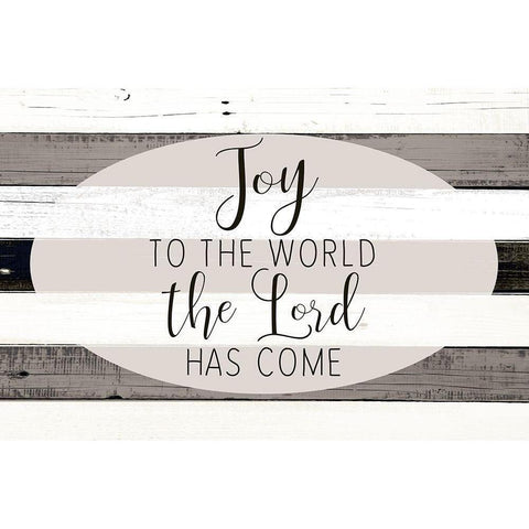 Joy to the World Black Modern Wood Framed Art Print with Double Matting by Allen, Kimberly