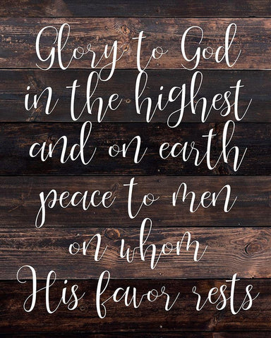 Glory to God in the Highest White Modern Wood Framed Art Print with Double Matting by Allen, Kimberly