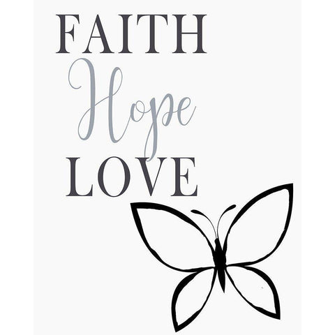 Faith Family 1 Black Modern Wood Framed Art Print by Allen, Kimberly