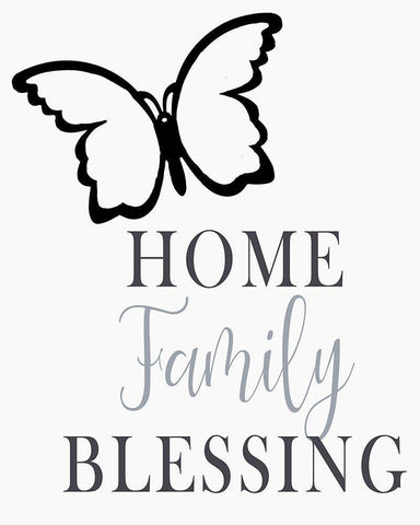 Faith Family 2 White Modern Wood Framed Art Print with Double Matting by Allen, Kimberly