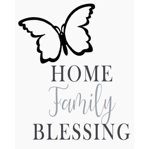 Faith Family 2 Black Modern Wood Framed Art Print with Double Matting by Allen, Kimberly