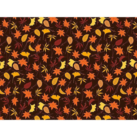 Falling Leaves Black Modern Wood Framed Art Print by Allen, Kimberly