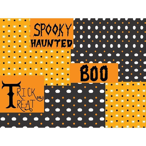 BOO Black Modern Wood Framed Art Print with Double Matting by Allen, Kimberly