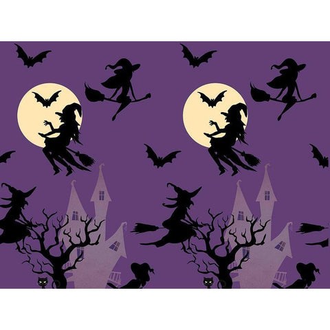 Witchy Black Modern Wood Framed Art Print with Double Matting by Allen, Kimberly