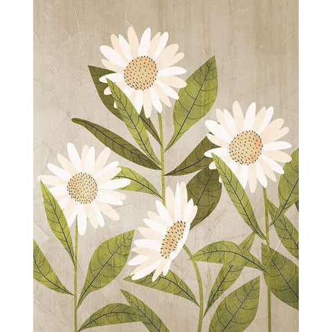 Daisies 1 Gold Ornate Wood Framed Art Print with Double Matting by Allen, Kimberly
