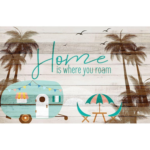 Home Roam White Modern Wood Framed Art Print by Allen, Kimberly