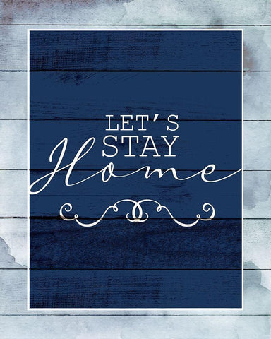Stay Home Black Ornate Wood Framed Art Print with Double Matting by Allen, Kimberly