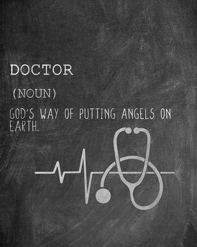 A Doctor White Modern Wood Framed Art Print with Double Matting by Allen, Kimberly