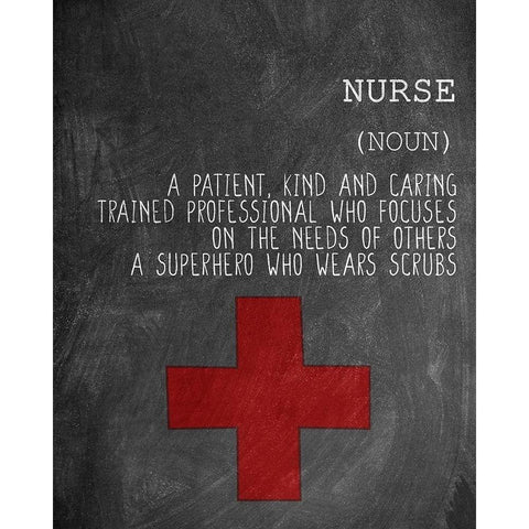 A Nurse Black Modern Wood Framed Art Print with Double Matting by Allen, Kimberly